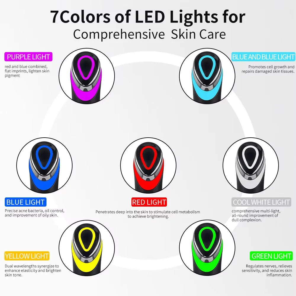Glow Wand Pro — 7-Color LED Light Therapy Facial Wand